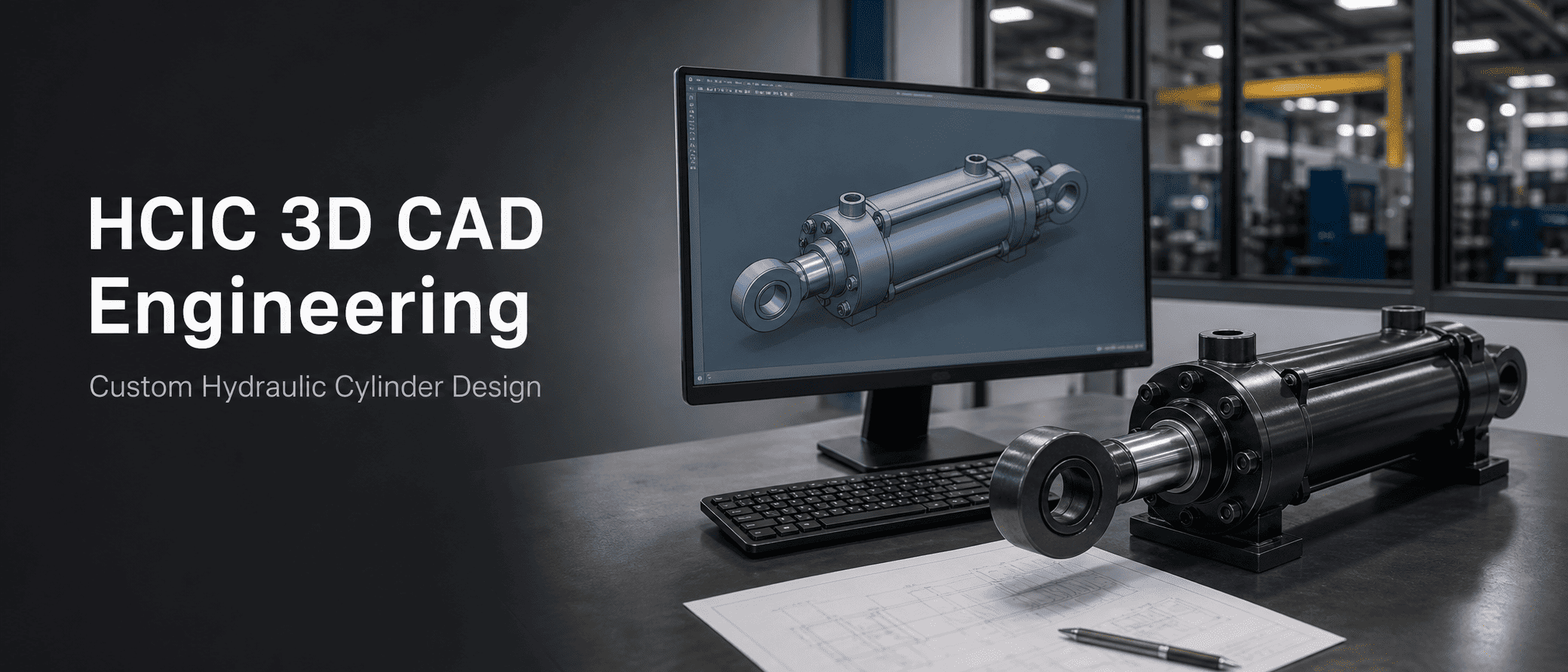 HCIC cập nhật tài nguyên kỹ thuật CAD 3D cho xi lanh thủy lực tùy chỉnh