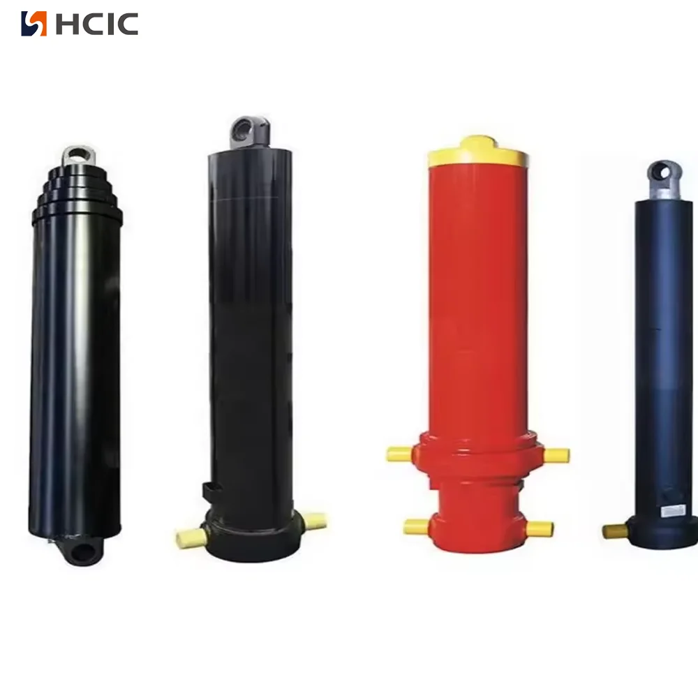 Xi lanh kính thiên văn thủy lực gắn phía trước cho xe tải tự đổ