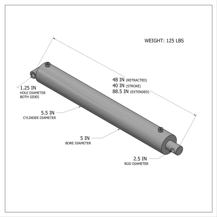 Xi lanh thủy lực không bỏ qua