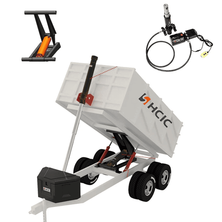 Xi lanh dầu thủy lực áp suất cao HSG tấn lớn cho xe moóc